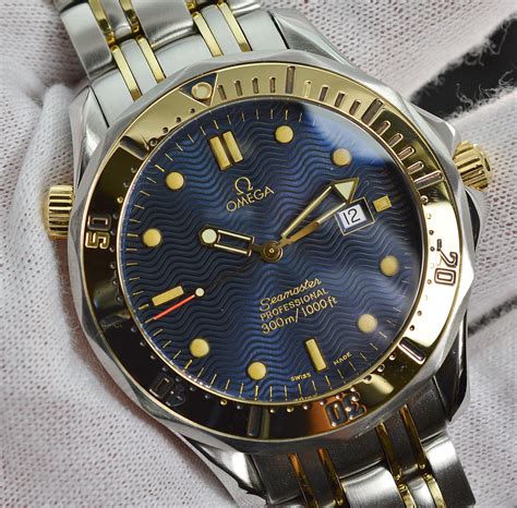 omega gold seamaster watch|omega seamaster gold bezel.